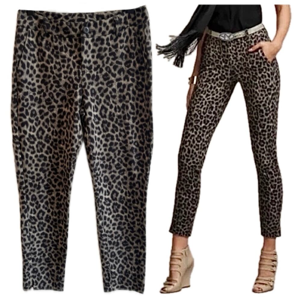 Cabi Jungle Cheetah Print Stretch Mid-Rise Skinny… - image 1